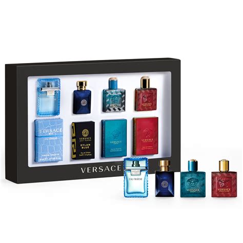 versace small perfume|Versace mini aftershave set.